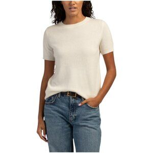 THEORY Cashmere Tolleree Short Sleeve Sweater